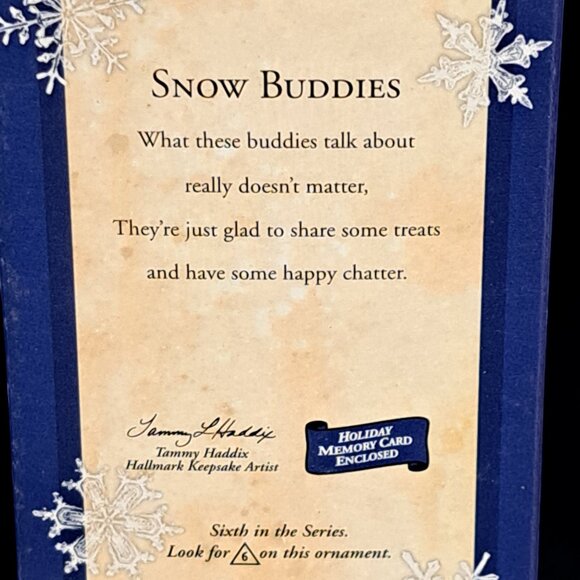 2003 Snow Buddies #6 Hallmark Ornament - Snowman With Squirrels . - Picture 4 of 12